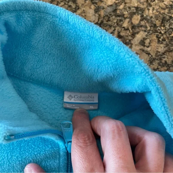 Columbia Fleece Vest Size Women’s XL Blue Turquoise Jacket - Picture 2 of 5